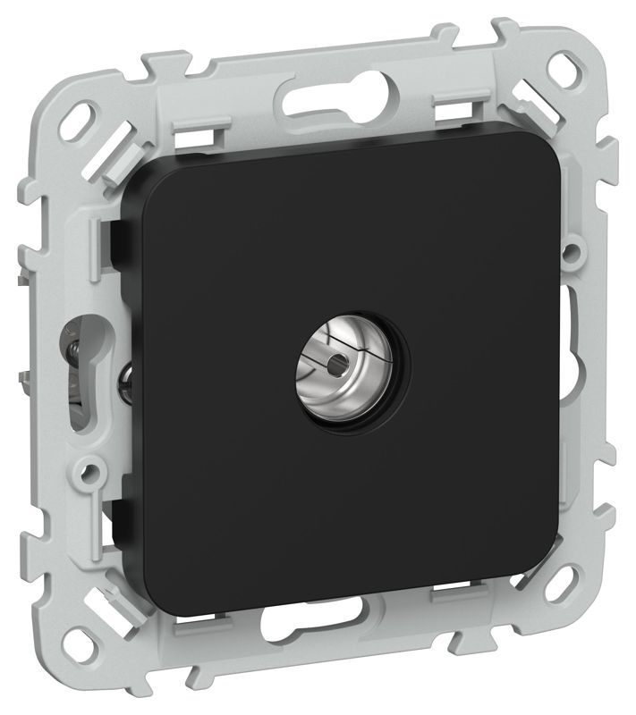 Розетка телевизионная оконечная СП FLITE РТВм-1-1-1-ФлЧ тип M экранир. механизм черн. IEK FI-A13-O-K02