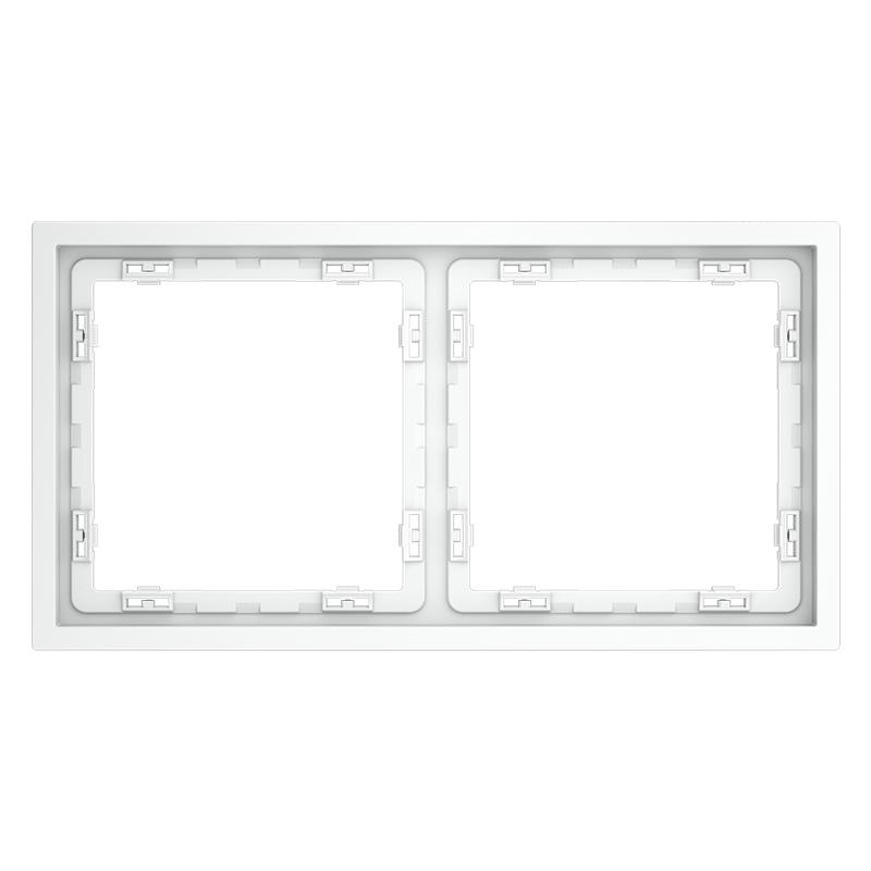 Рамка 2-м S70 пластик. бел. матов. Voltum VLS100202