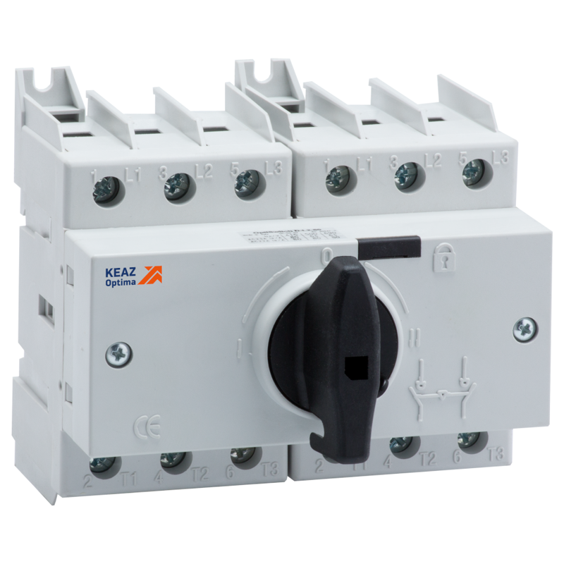 Выключатель-разъединитель реверсивный 3п 100А OptiSwitch DI-100-3C КЭАЗ 332083