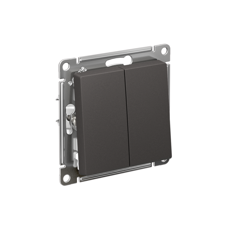 Выключатель 2-кл. AtlasDesign (сх. 5) 10AX механизм базальт SE ATN001451