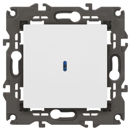 Выключатель 1-кл. СП Elegance 14-1102-01 10А IP20 250В 10AX с подсветкой механизм бел. Эра Б0034215