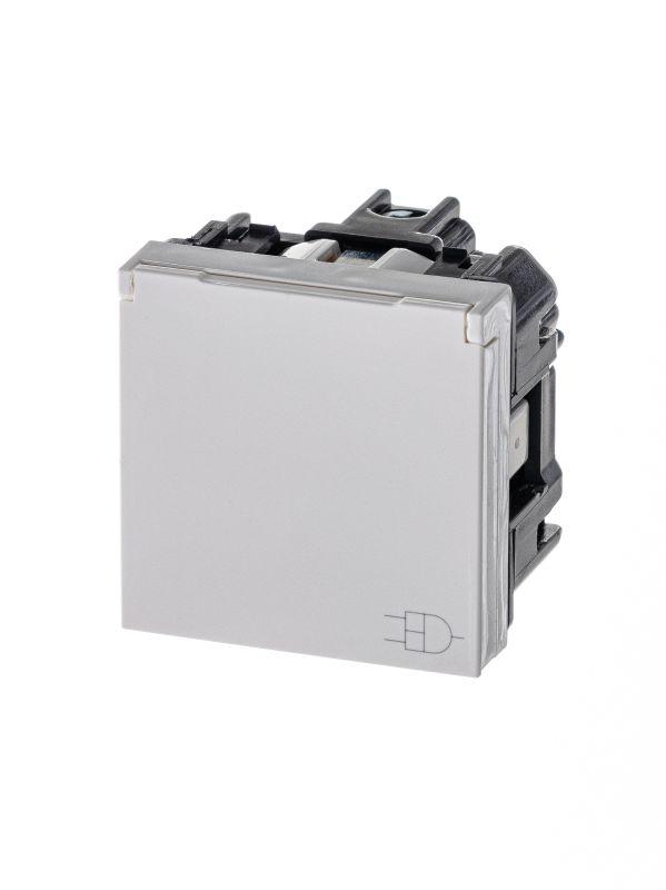Розетка 1-м СП 2мод. Zenit 16А IP21 250В с заземл. Schuko защ. шторки с крышкой механизм альп. бел. ABB 2CLA228810N1101