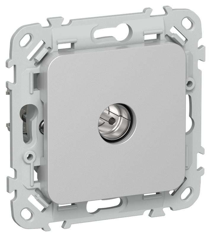 Розетка телевизионная оконечная СП FLITE РТВм-1-1-1-ФлА тип M экранир. механизм алюм. IEK FI-A13-O-K47