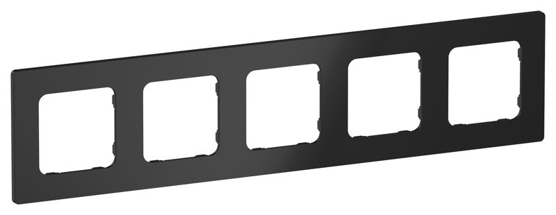 Рамка 5-м СП FLITE РУ-5-К-ФлЧ черн. IEK FI-M52-32-20-K02
