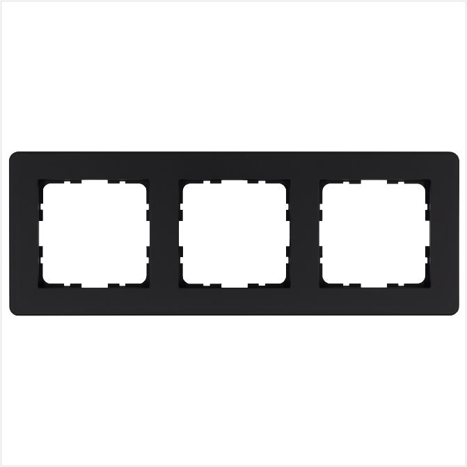 Рамка 3-м G-Flex черн. матов. soft touch Jasmart G1103PB