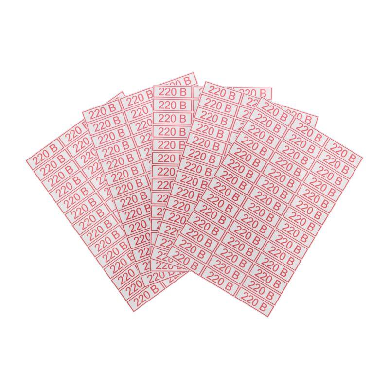 Наклейка знак электробезопасности " 220 В" 10х30мм Rexant 56-0007