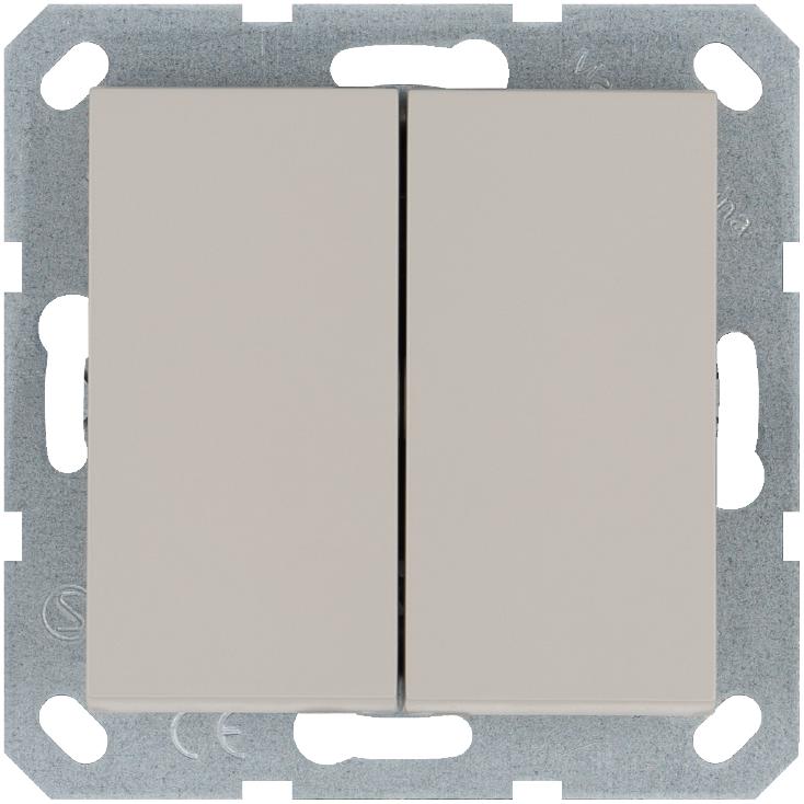 Выключатель 2-кл. 10А IP20 механизм тауп Jasmart G3023T