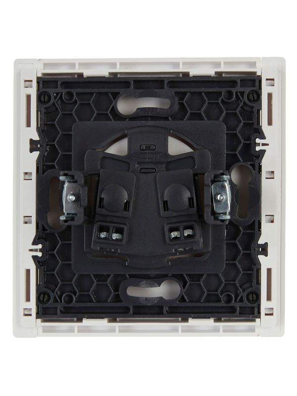 Розетка СП FORTE&PIANO FP218 10А без заземл. без защ. шторок винт. крепл. бел. IEK FP-R10-10-K01