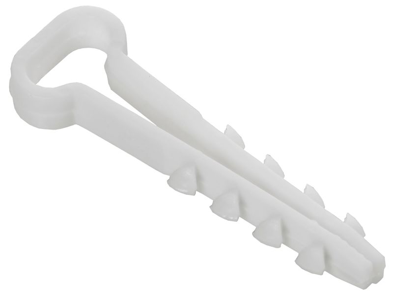 Дюбель-хомут 10х5мм для плоского кабеля нейлон бел. (уп.100шт) GENERICA UDH14-10-05-100-K01-G