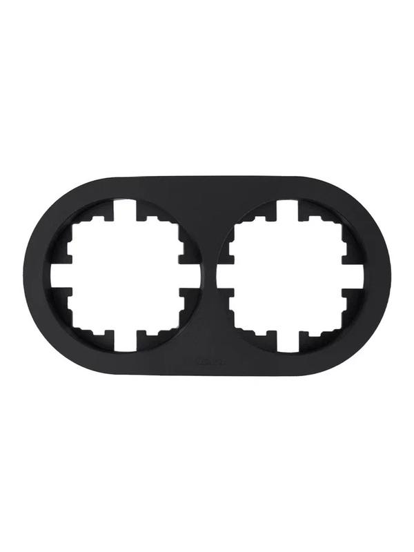 Рамка 2-м OSEN горизонт. круглая черн. бархат LEZARD 744-4200-147