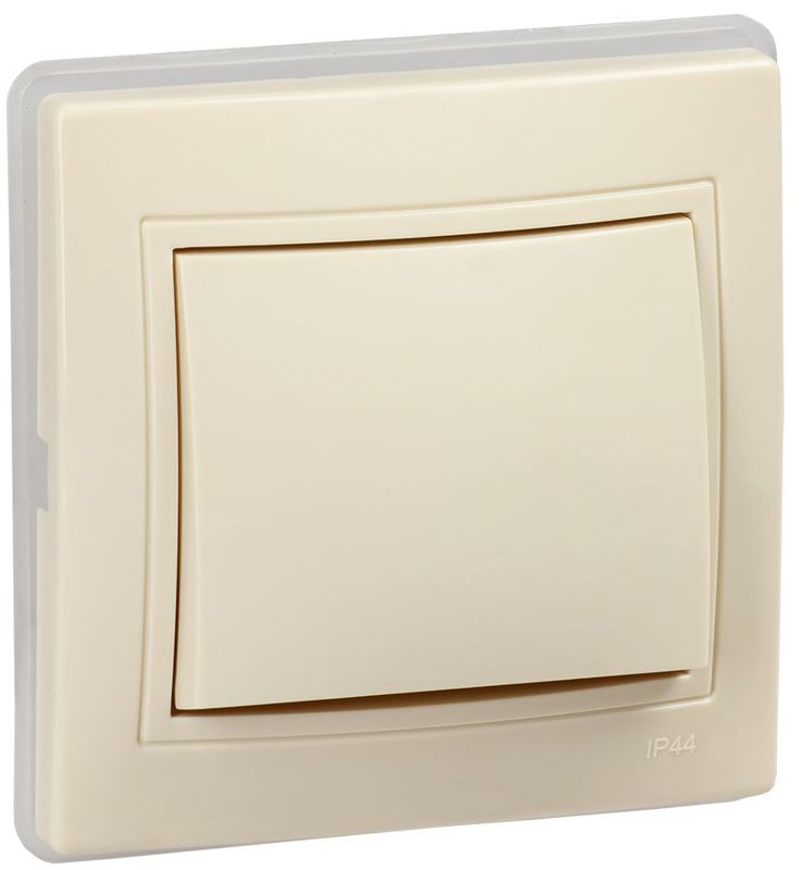 Выключатель 1-кл. СП Кварта ВС10-1-0-ККм-44 10А IP44 крем. GENERICA KV-V10-10-44-K33