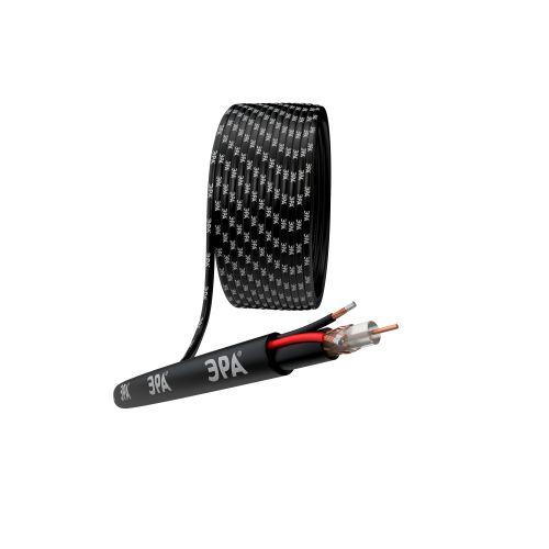 Кабель для аналогового видеонаблюдения KL-0.75-PE КВК-П-2+2х0.75кв.мм 200м черн. Simple Эра Б0052739