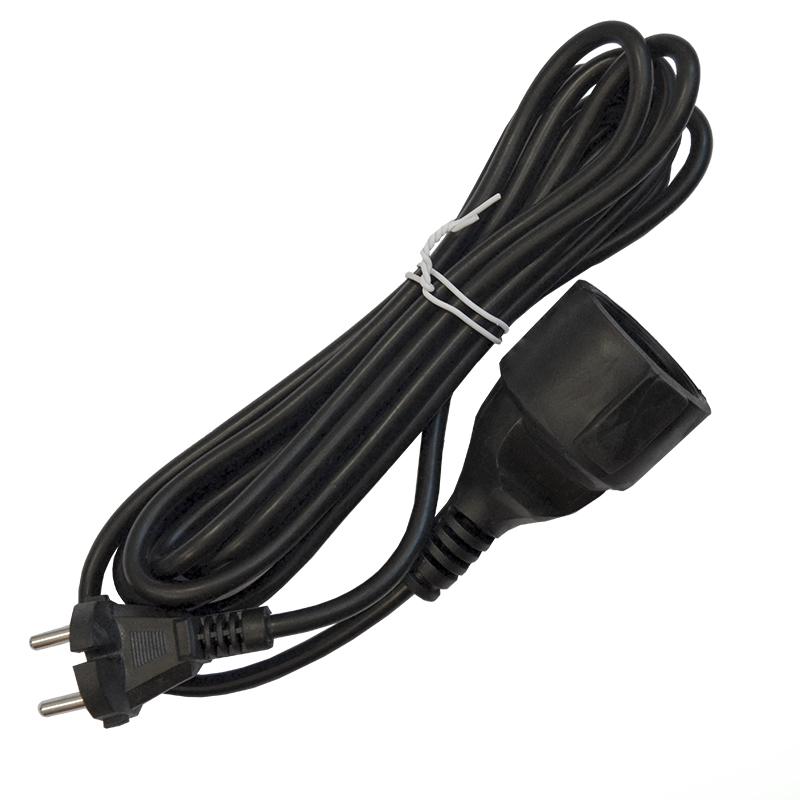 Удлинитель-шнур 1х3м без заземл. 10А IP20 ПВС 2х1 черн. DOMTOK 2339