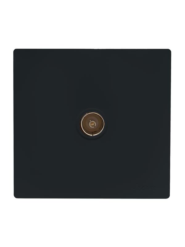 Розетка 1-мест. TV оконечная черн. бархат LEZARD 752-4200-130