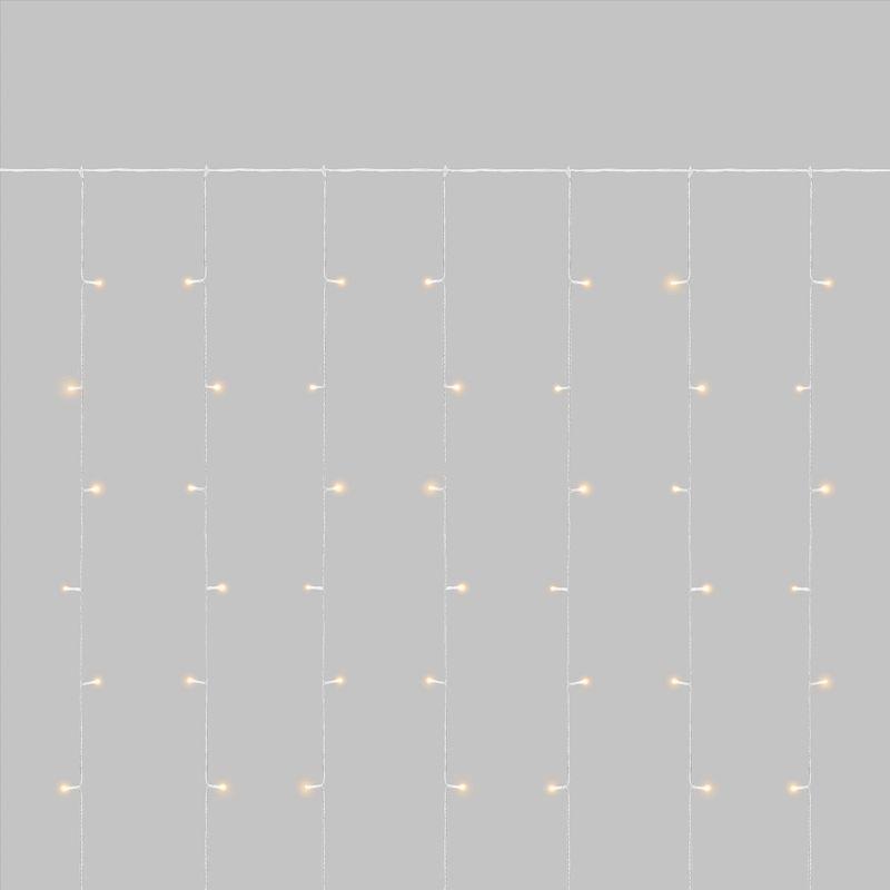Гирлянда светодиодная занавес 3х2м 264 LED тепл. бел. прозр. ПВХ IP44 эффект мерцания 22 нити 12 LED/нить Neon-Night 235-526