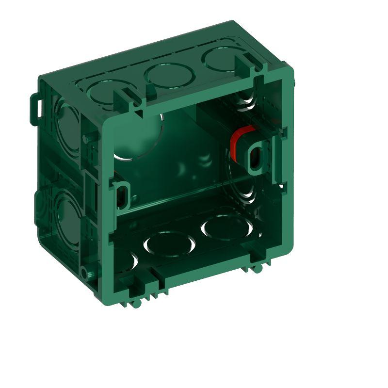 Коробка монтажная Systeme Infinity 87х87 для кладки или бетона зел. SE FSE350000