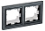 Рамка 2-м IP44 BRITE РУ-2-БрЧ-44 черн. IEK BR-M22-44-K02