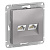 Розетка компьютерная 2-м AtlasDesign RJ45 кат.5E механизм алюм. SchE ATN000385