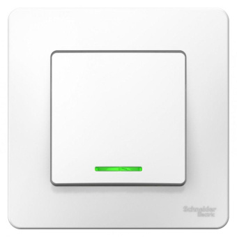 Переключатель проходной 1-кл. СП Blanca 10А IP20 (сх. 6) 250В с подсветкой бел. SchE BLNVS010611