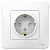 Розетка 1-м СП Blanca 16А IP20 250В с заземл. защ. шторки бел. SchE BLNRS001111