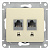 Розетка компьютерная 2-м Glossa RJ45 кат.5E механизм беж. SchE GSL000285KK