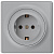 Розетка 1-м СП Florence 16А IP20 с заземл. винт. клеммы механизм сер. 1E10201302 OneKeyElectro 2172834