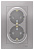 Розетка 2-м СП AtlasDesign 16А IP20 с заземл. защ. шторки в сборе алюм. SchE ATN000326