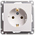 Розетка 1-м СП W59 16А IP20 с заземл. без защ. шторок механизм бел. SchE RS16-154-1-86