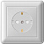 Розетка 1-м СП W59 16А IP20 с заземл. защ. шторки в сборе сл. кость SchE RS16-152-28