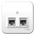 Розетка компьютерная 2-м ОП Blanca RJ45 кат.5E с изолир. пластиной бел. SchE BLNIA045451