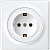 Розетка 1-м СП Florence 16А IP20 с заземл. винт. клеммы механизм бел. 1E10201300 OneKeyElectro 2172765