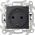 Розетка 1-м СП Simon24 Push&Go 16А IP20 2P+E защ. шторки механизм графит Simon 2420432-038