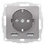 Розетка 3-м СП AtlasDesign 16А IP20 с 2-мя заряд. устройствами USB тип A+A 5В/2.4А 2х5В/1.2А механизм алюм. SchE ATN000330