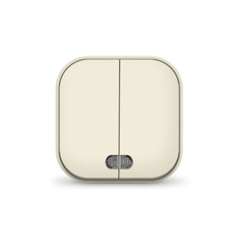 Выключатель 2-кл. 1п ОП 10А IP20 с подсветкой сл. кость IONICH 1426