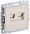 Розетка компьютерная двойная СП RJ45 кат.5E BRITE РК10-2-БрКр беж. IEK BR-K20-1-K10