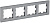 Рамка 4-м BRITE РУ-4-2-БрСе стекло сер. IEK BR-M42-G-K03