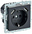 Розетка BRITE РЮш10-2-БрЧ 16А с USB A+A 3.1А с заземл. защ. шторки черн. IEK BR-R14-16-U21-D31-K02