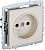 Розетка BRITE РС10-1-0-БрКр 10А без заземл. без защ. шторок беж. IEK BR-R10-10-K10