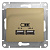Розетка USB 2-м СП Glossa тип A+A 5В/2100мА 2х5В/1050мА механизм титан SchE GSL000433