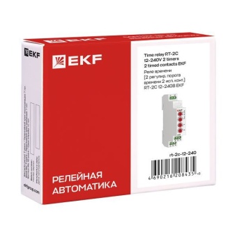 Реле времени RT-2C 12-240В 2 регулир. порога времени 2 исп. конт. PROxima EKF rt-2c-12-240