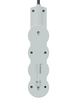 Удлинитель 3х5м с заземл. 10А IP20 USB 2800Вт 220В ПВС 3х1 с выкл. черн. КОСМОС YKsm5m3g-Z-VU10А-B