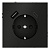 Розетка 1-м СП S70 16А с USB A+С с заземл. защ. шторки механизм черн. матов. Voltum VLS040508