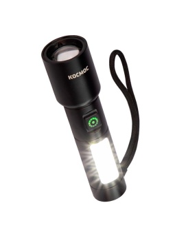 Фонарь ручной аккум. 10Вт LaserLED/широк.cвет/Li-ion 1200мА.ч алюм. КОСМОС (KOC134Lit)