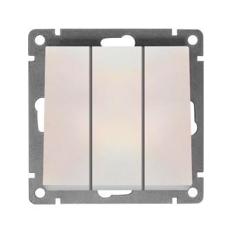 Выключатель 3-кл. СП Афина 10А IP20 механизм жемчуж. Universal A0043-OBr