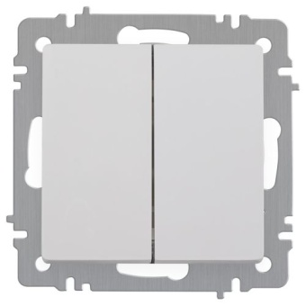 Выключатель 2-кл. СП Accent 6-104-01 10А IP20 250В AL/CU бел. Intro Б0063452