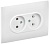 Розетка 2-м SKANDY 10А без заземл. без защ. шторок в сборе SK-R10W арктич. бел. IEK SK-R20-10-K01-F