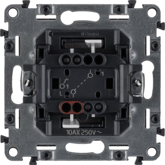 Выключатель 1-кл. СП Valena Allure 10А IP20 250В 10AX с лиц. панелью безвинт. зажимы механизм алюм. Leg 752901