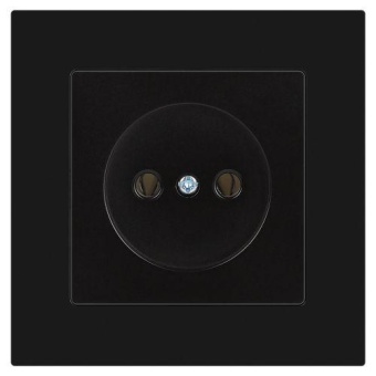 Розетка 1-м СП Accent 6-201-05 16А IP20 250В 2P антрацит Intro Б0063665
