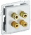 Аудиорозетка 4-м BRITE РА10-БрБ механизм бел. IEK BR-S40-K01