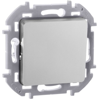 Выключатель кнопочный Inspiria 6А 250В без фиксации НО/НЗ механизм алюм. IEK 673692